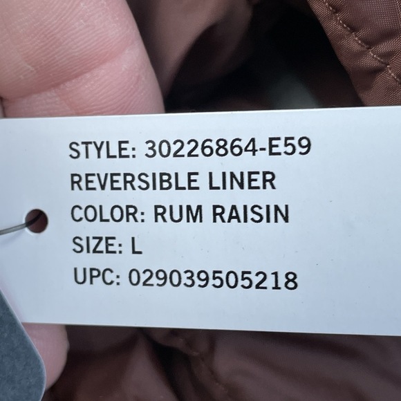 Bass Outdoor Men's L Reversible Liner Rum Raisin e0511 - Picture 5 of 12